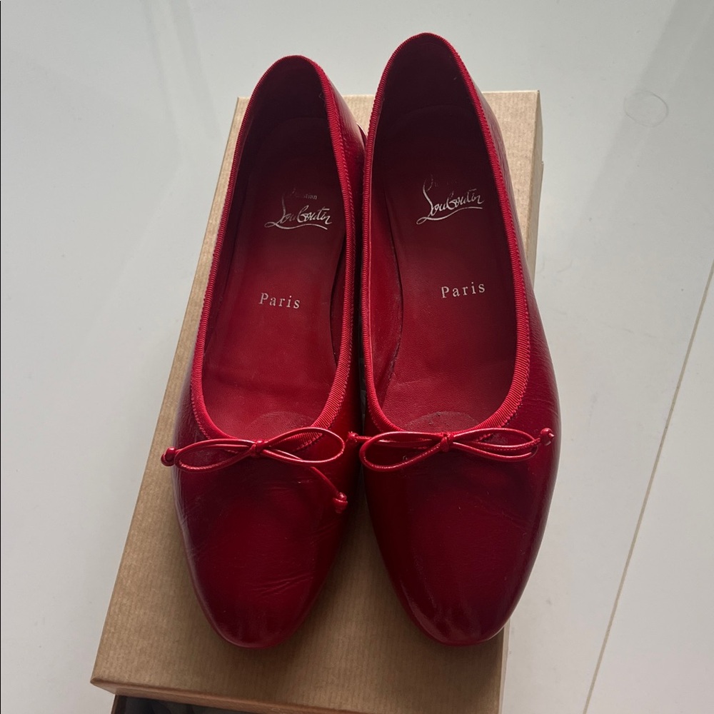 Christian Louboutin - Sweetie Jane Flat - Red - 38.5 - Picture 12 of 12
